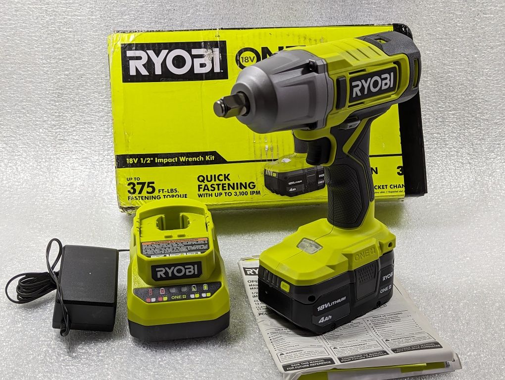 Ryobi One+ 18V PCL265K1 Акумуляторний гайковерт 600 Нм