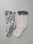 Szare skarpety NIKE tie dye *OKAZJA* 2 pary