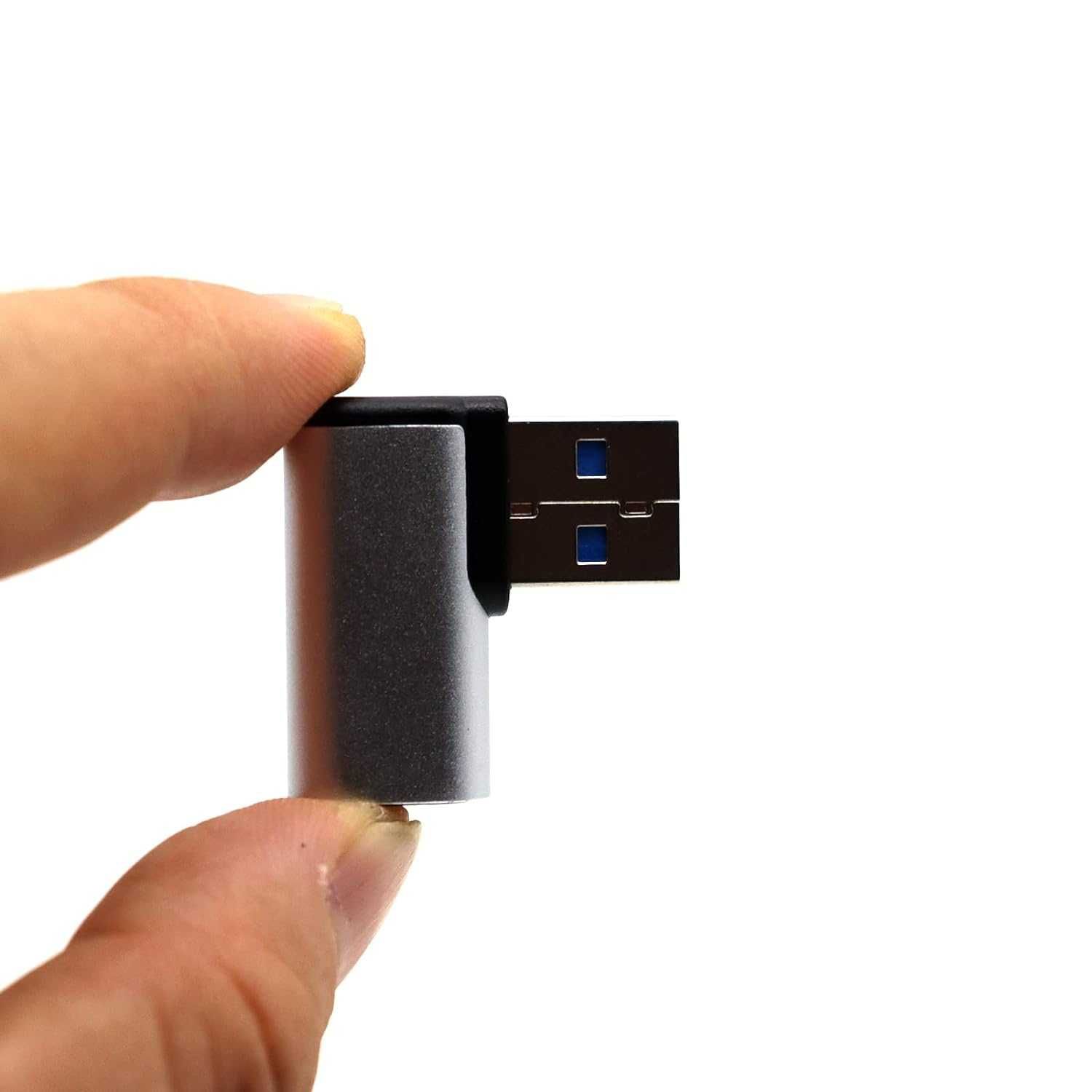 LOKEKE Adapter USB 3.0 na USB C męski 90 stopni