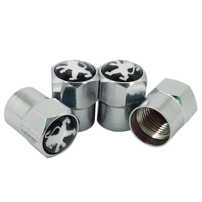 4x Pipos Inox Peugeot |Tampas Válvulas Pneu Acessórios Carros Carrinha