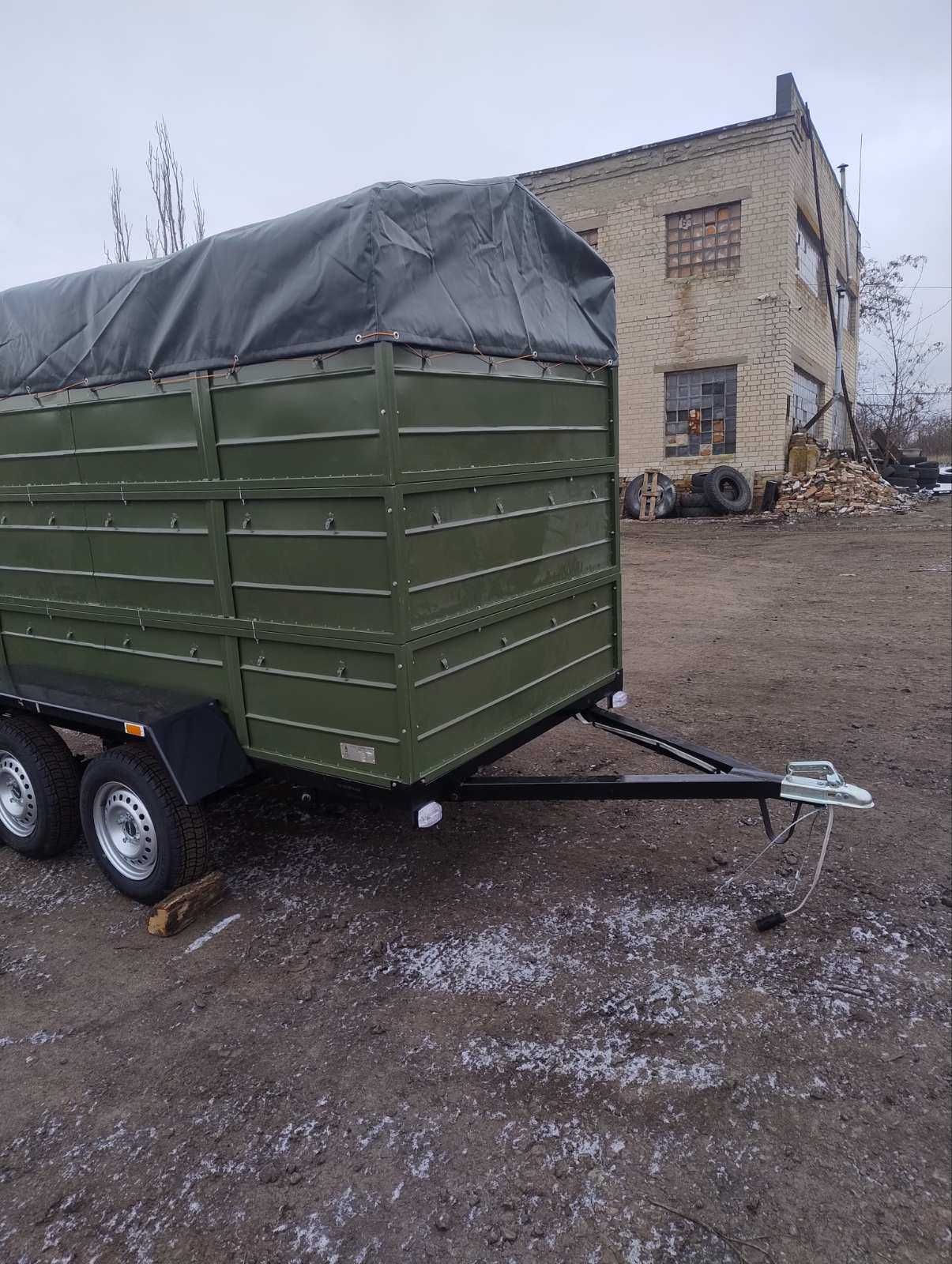 Прицеп двухосный 3000на1400 с усиленным бортом 450  Для Зсу Скидки