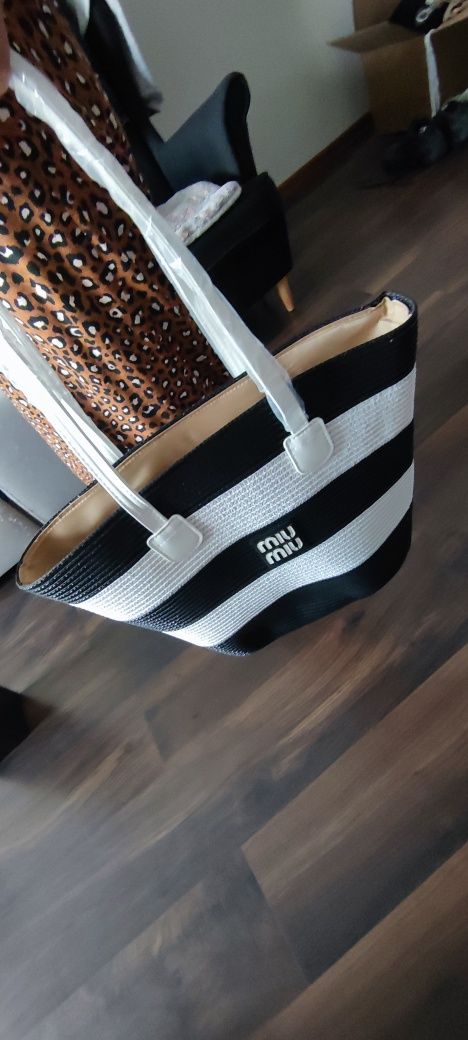 Torebka Torba plażowa kapelusz zestaw plażowy miu miu