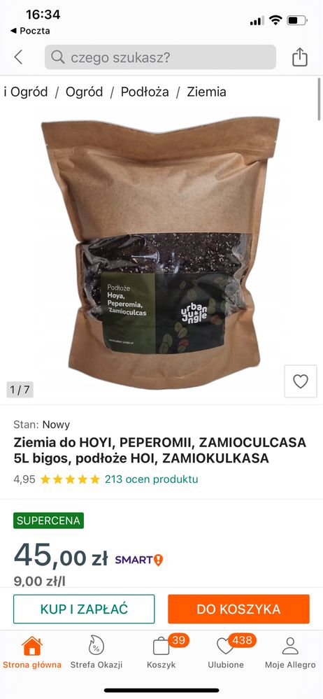 UrbanJungle ziemia/podłoże bigos 2,5L do Hoyi, Peperomii, Zamiokulkasa