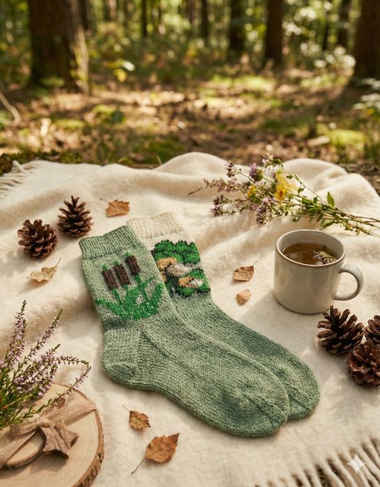 Носки вязаные  шерсть