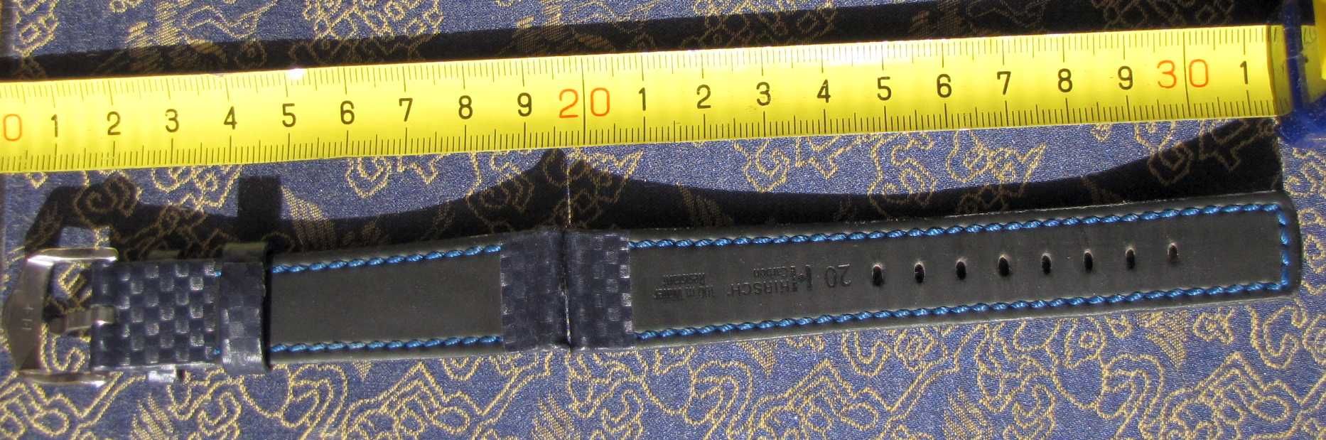 Rolex. Hirsch CARBON, 20мм, черный, длина L. Ремешок. Omega. Breitling