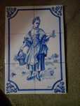 Painéis de azulejos pintados a mao