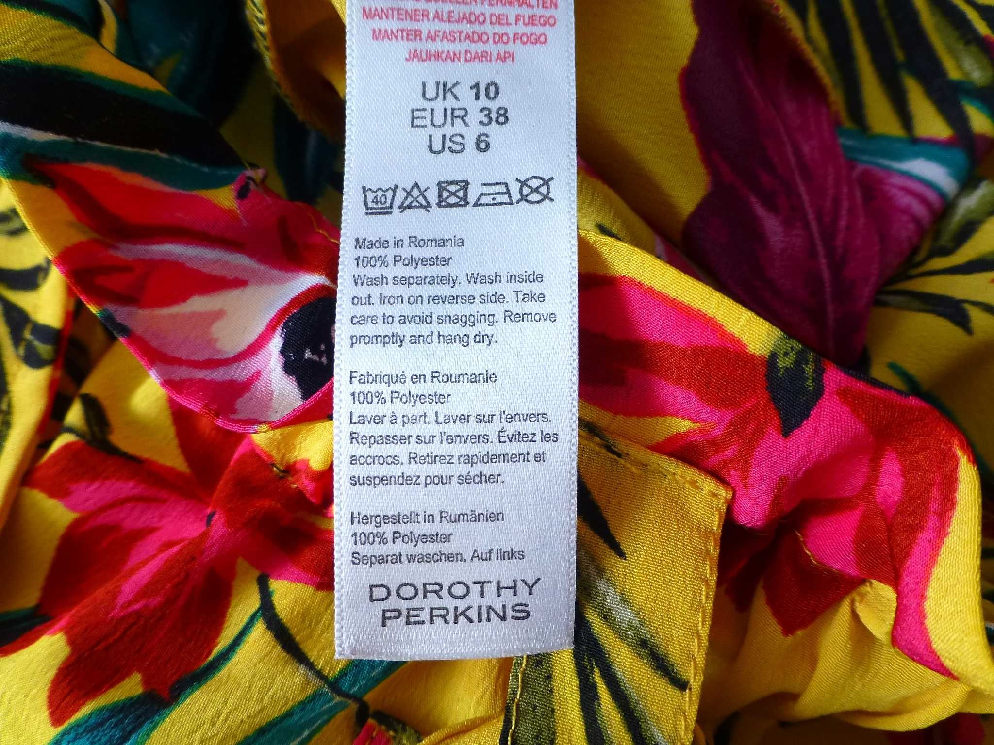 Dorothy Perkins letnia spódnica na gumce XS S