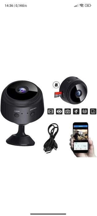 Бездротова міні камера IP A9 з Wi-Fi та датчиком руху FullHD 1080