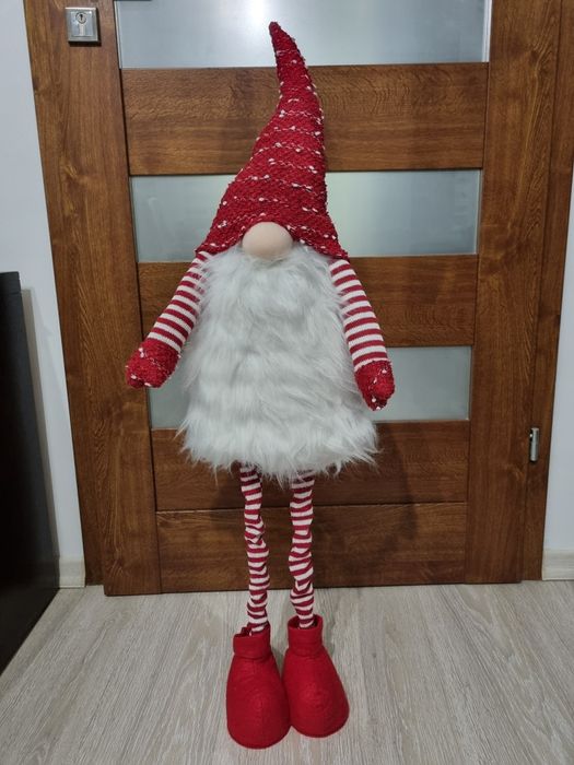 Duży skrzat świąteczny stojący teleskopowy