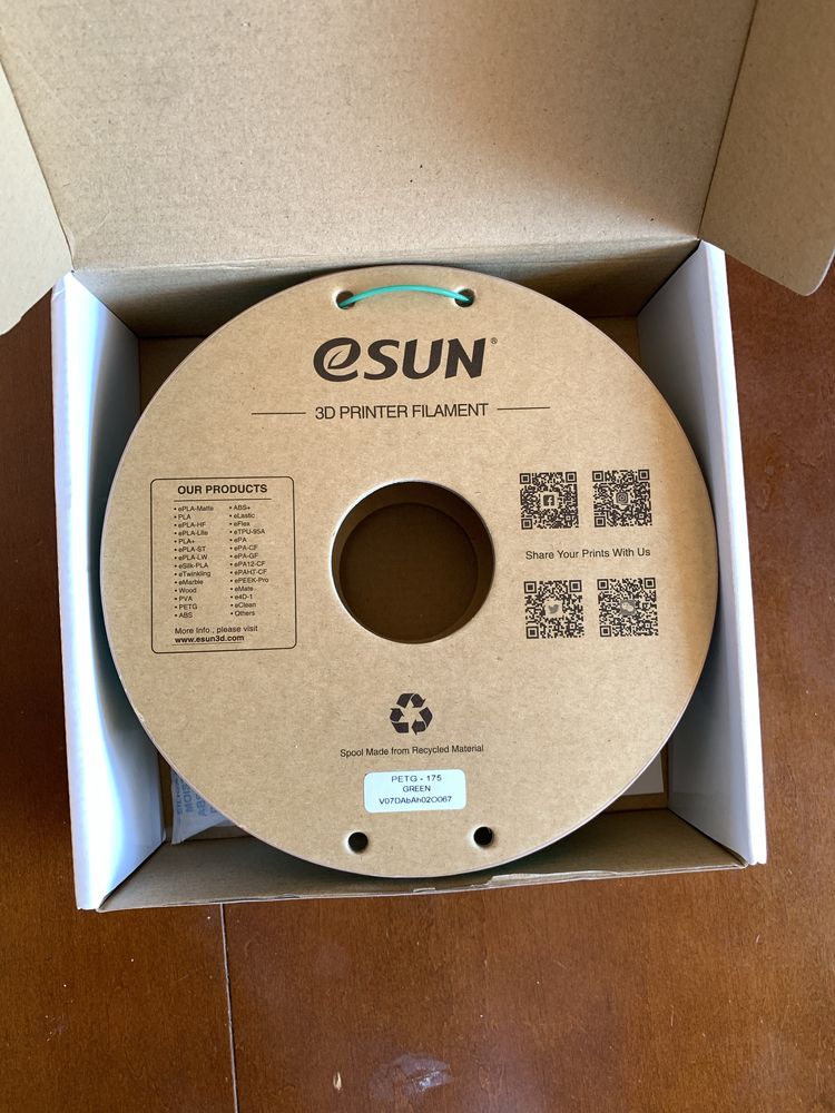 Filament do drukarki 3D PETG eSun Green
