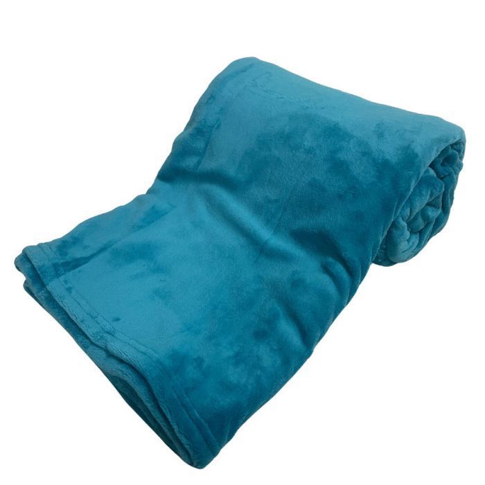 Koc mikroplusz Coral niebieski 150x200 cm