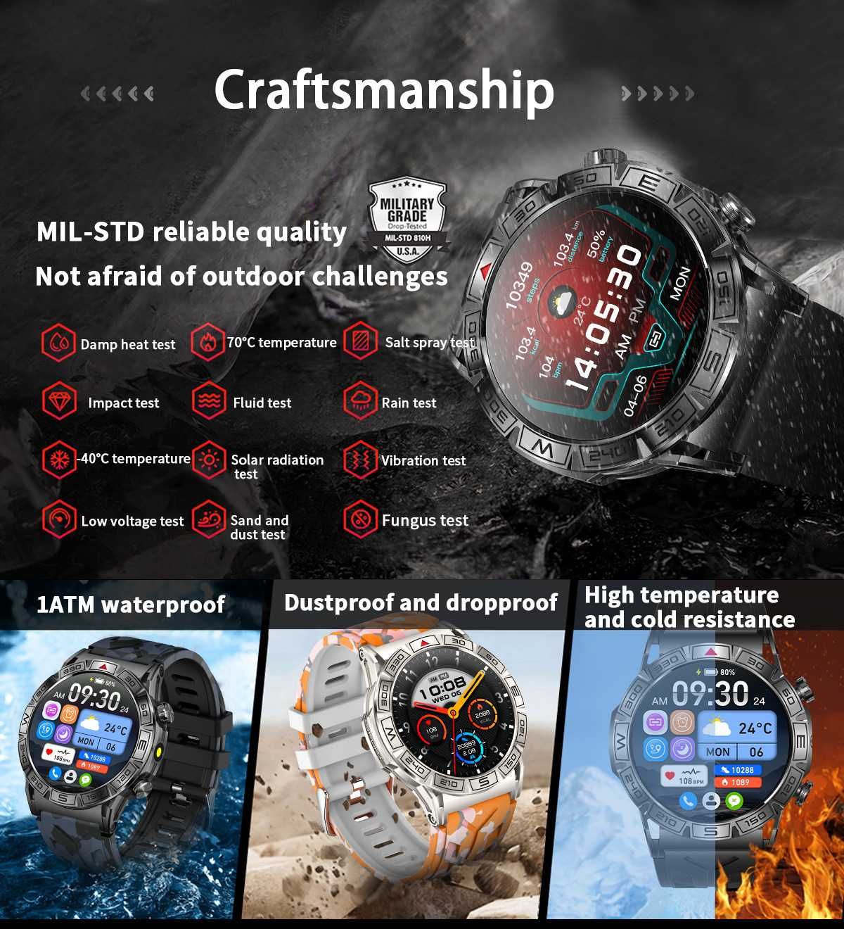 Смарт часы: LIGE KC80. PRO. NFC. Compass. Barometr.LED-фонарик.