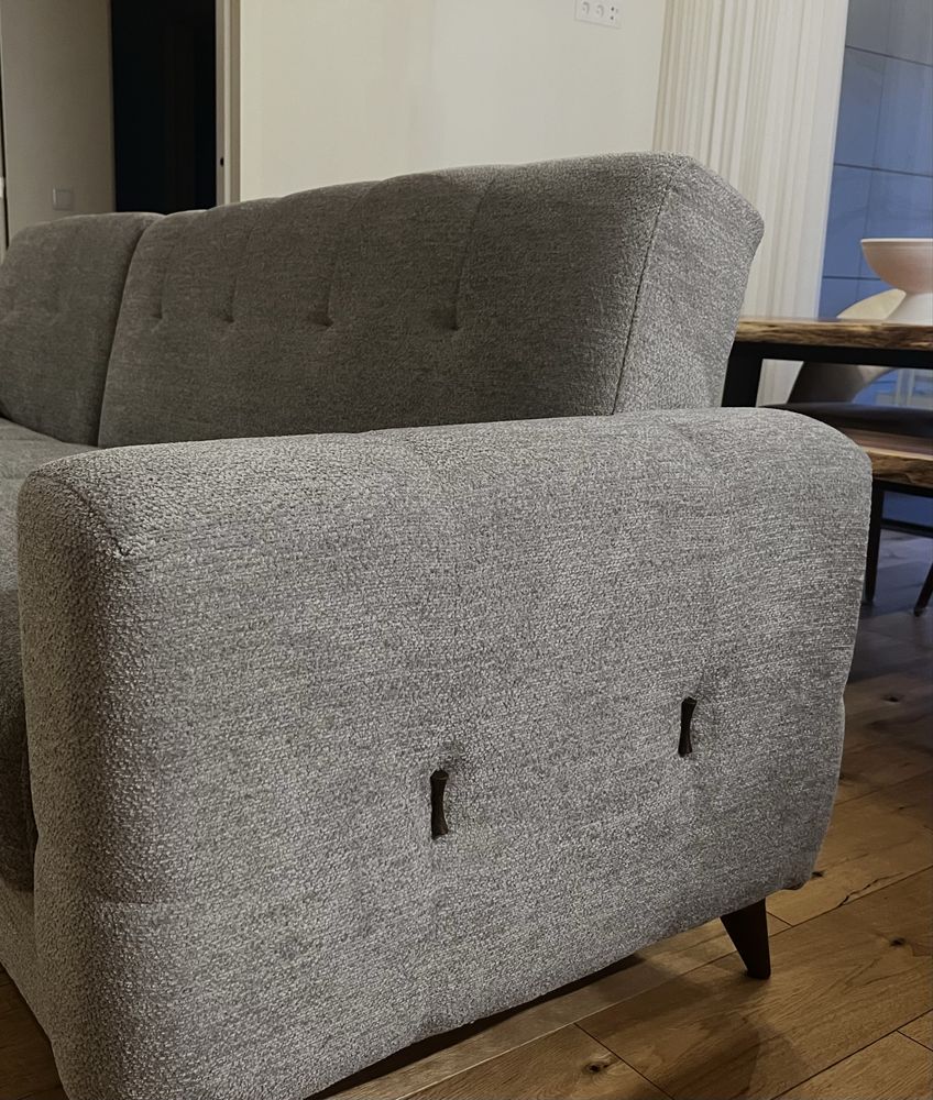 Sofa com chaise long reclinável