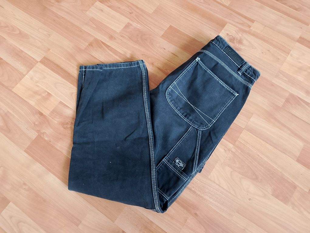 Spodnie jeansy Bershka cargo bojówki carpenter y2k vintage alternativ