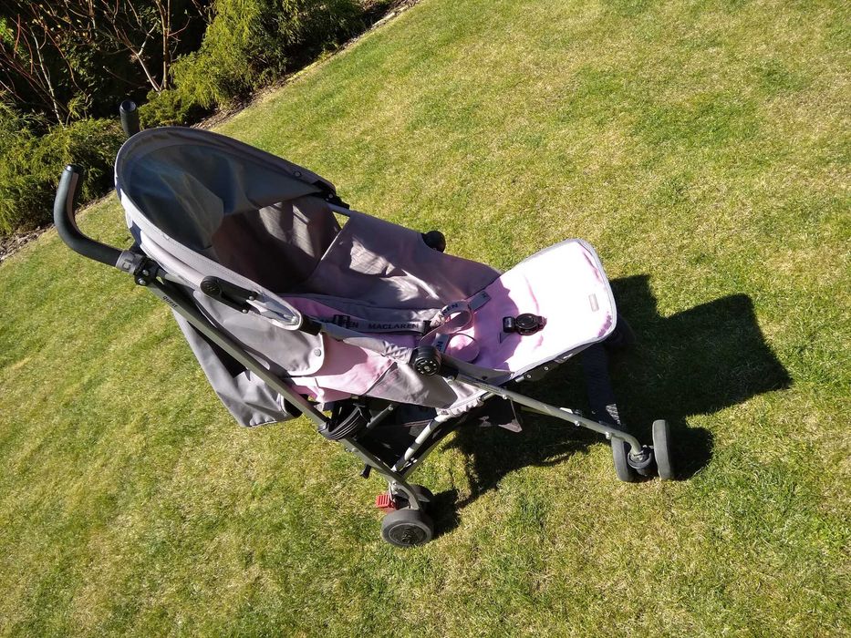 wózek spacerowy parasolka maclaren quest pink spacerówka różowo szary