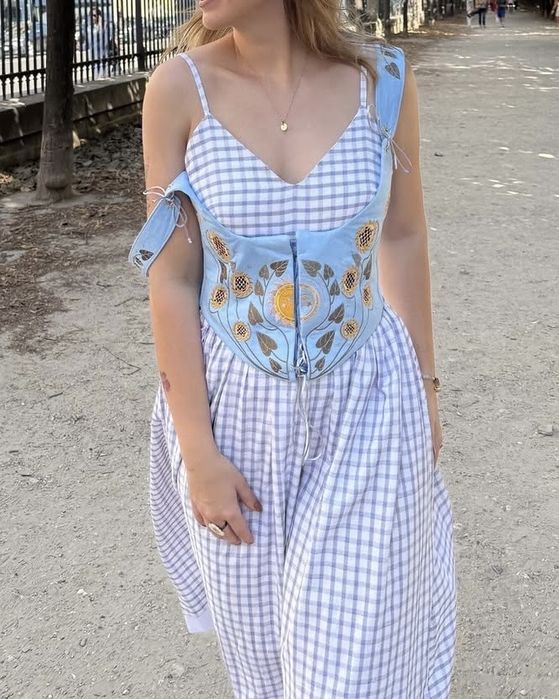 Джинсовий корсет