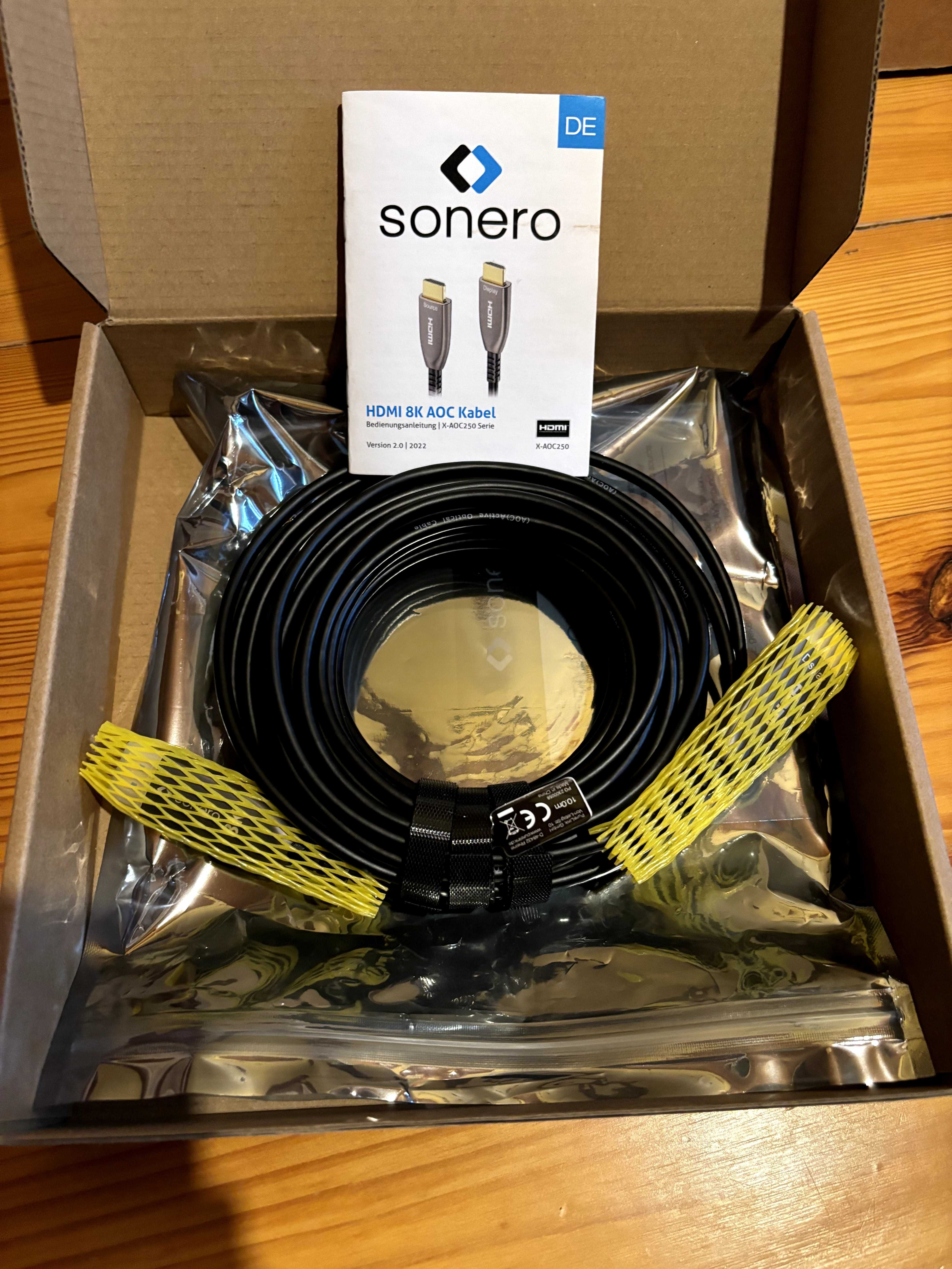 Kabel HDMI - Sonero XAOC250-100 Hybrid HDMI 2.1 8K 48Gbps