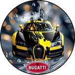 Opłatek na tort Bugatti Auto Samochód Logo Urodziny Tekst 30 40 50