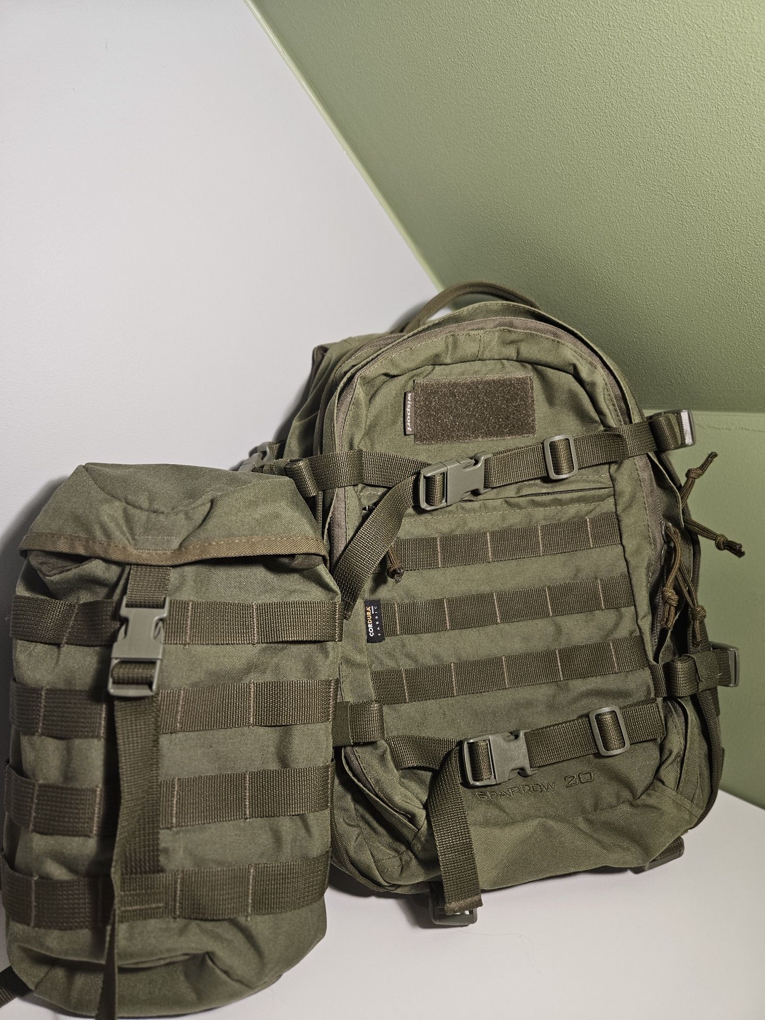 Wisport sparrow 20l olive green + kieszeń Wisport