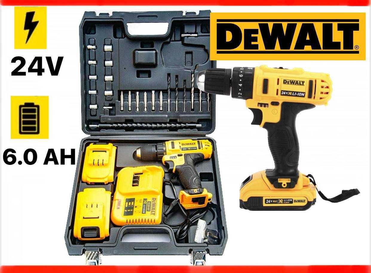 2АКБ Шуруповерт акумуляторний DeWALT DCD791 24V дрель шурупокрут