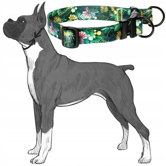 obroża dla małych piesków pinczer szpic bichon s 15 mm zielona nadruk