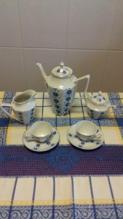 Serviço de café em porcelana - Tête-à-tête 5 peças - Novo preço