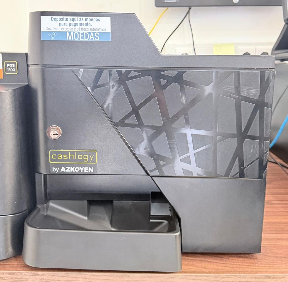 Maquina pagamento automatico de trocos  azkoyen cashlogy 1500