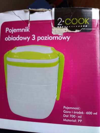 Pojemnik 3 poziomowy obiadowy