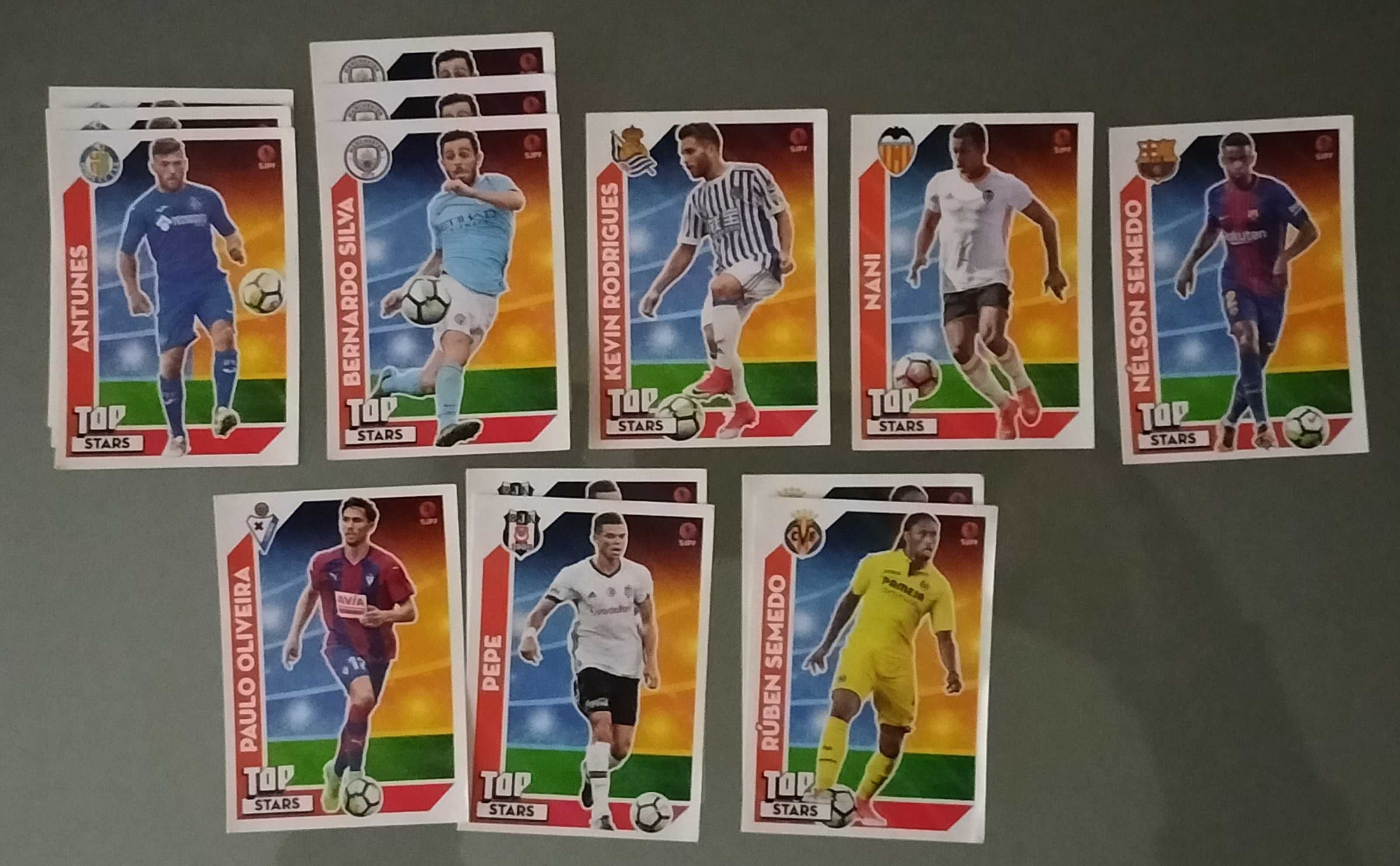 Lote de Cromos "Futebol 2017/2018" (lista na última foto)