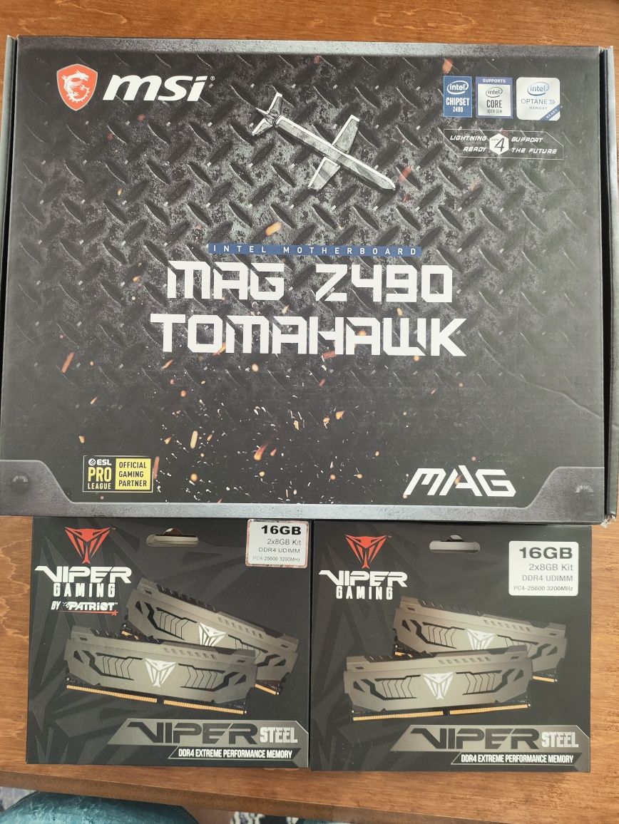 Msi z490 tomahawk  Intel core i9 11th 11900kf  patriot viper 32gb