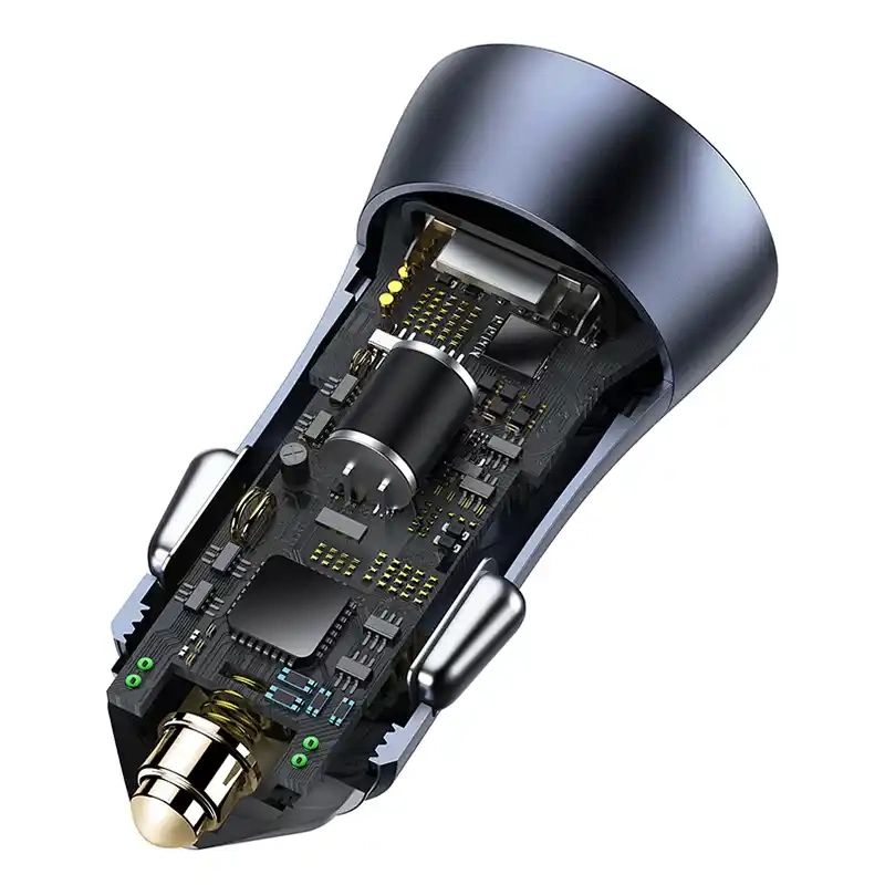 Ładowarka samochodowa Baseus Golden Contactor Pro, USB + USB-C, QC4.0+