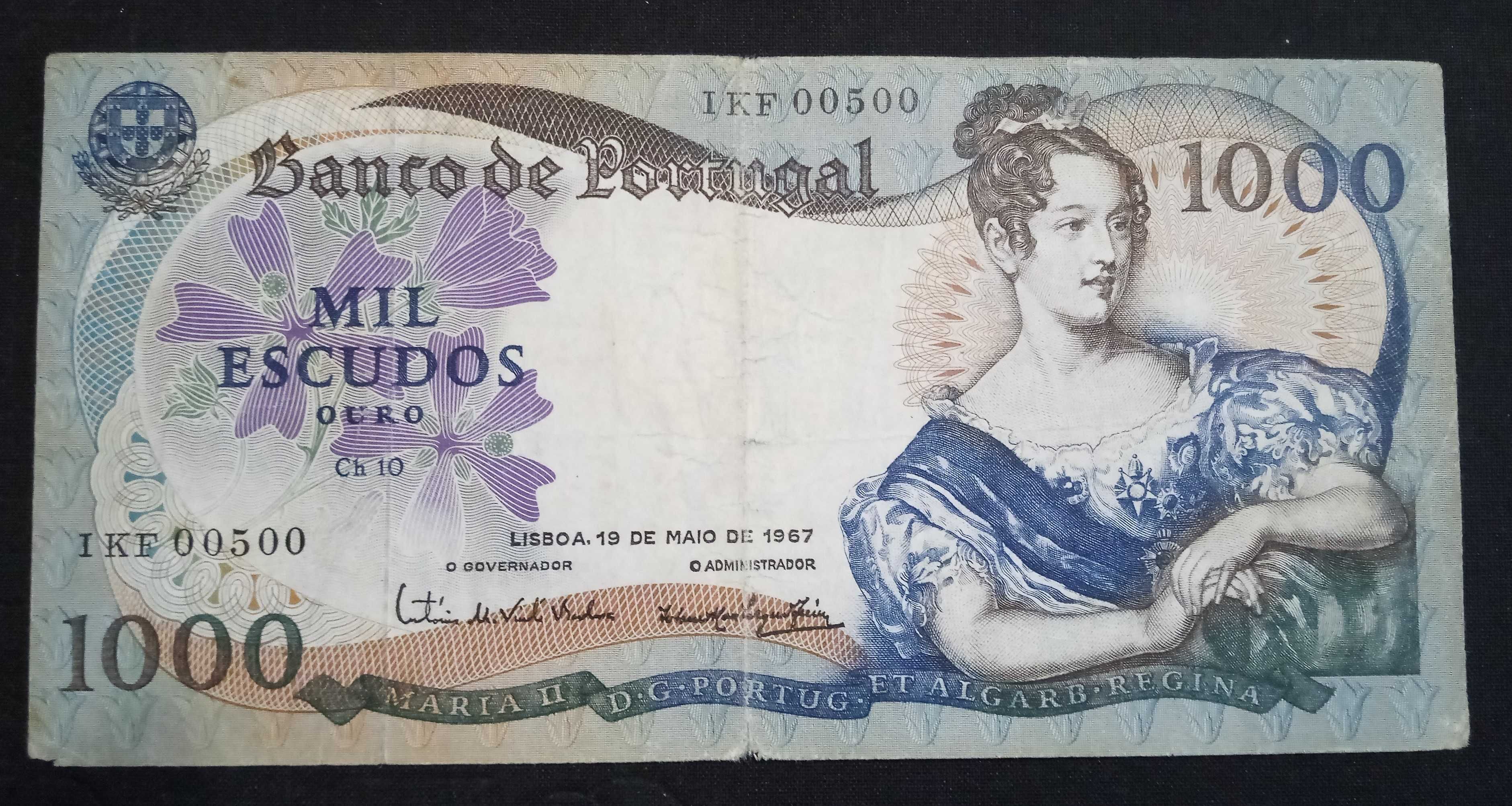 Capicua de 1000$00  D. Maria. D. Pedro