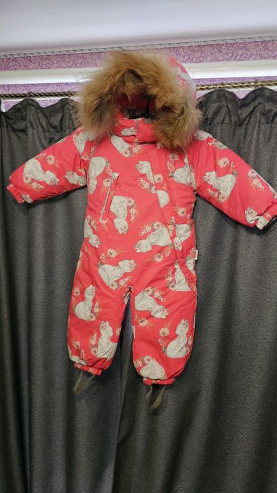 Зимовий комбінезон Lassye , теплий комбінезон , рожевий комбінезон