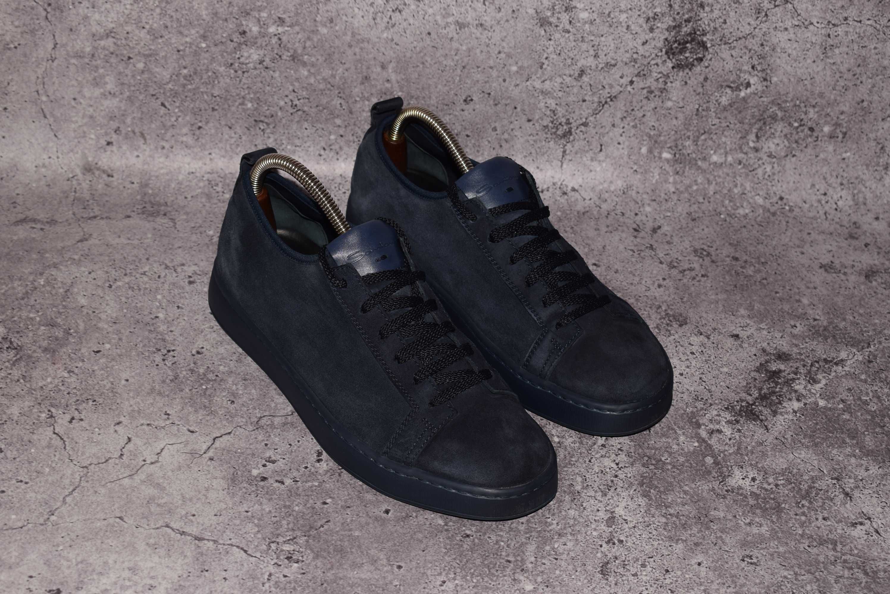 Santoni Suede Sneakers (Мужские Премиальные Кроссовки Кеды Сантони )