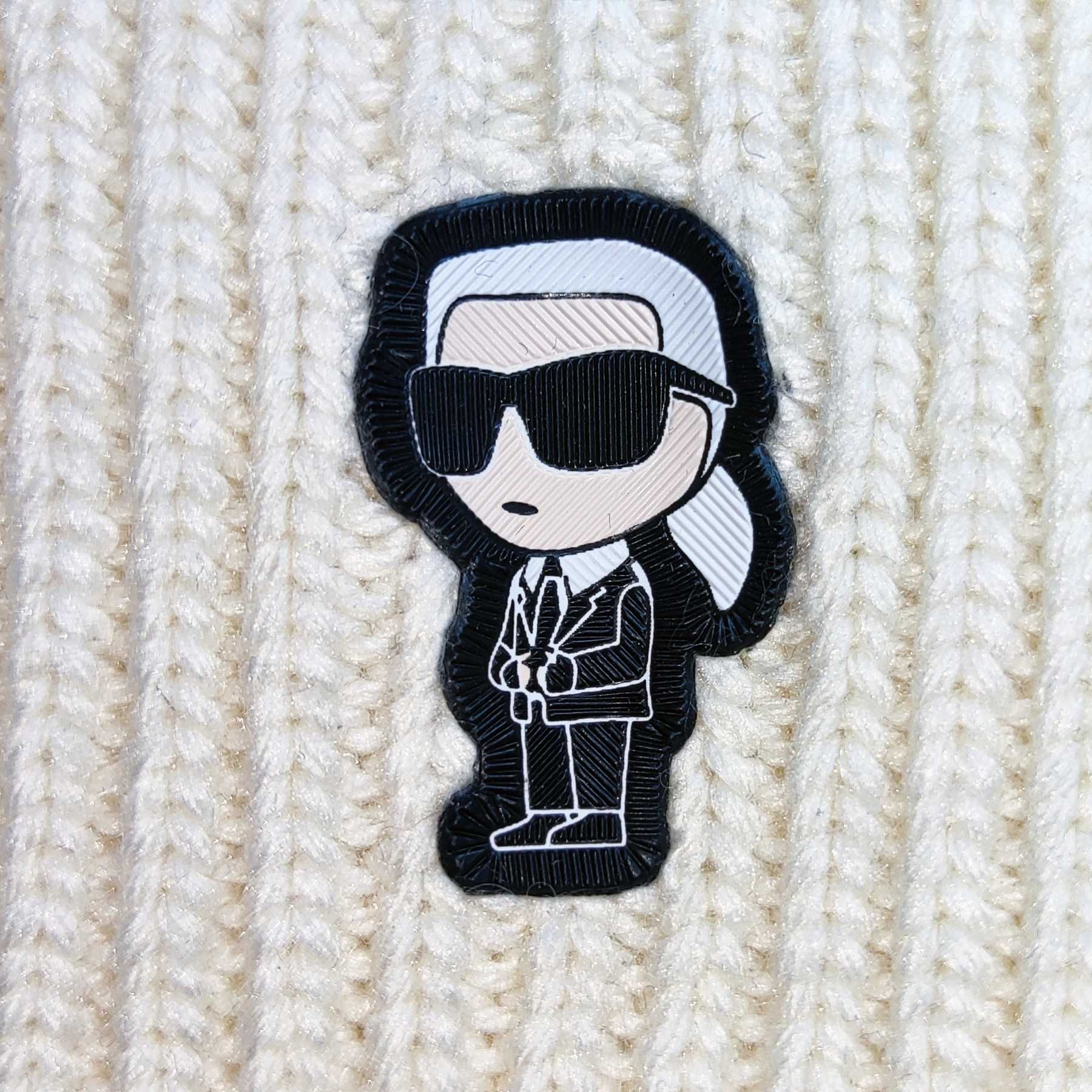 Шапка женская Karl Lagerfeld, оригинальная бежевая