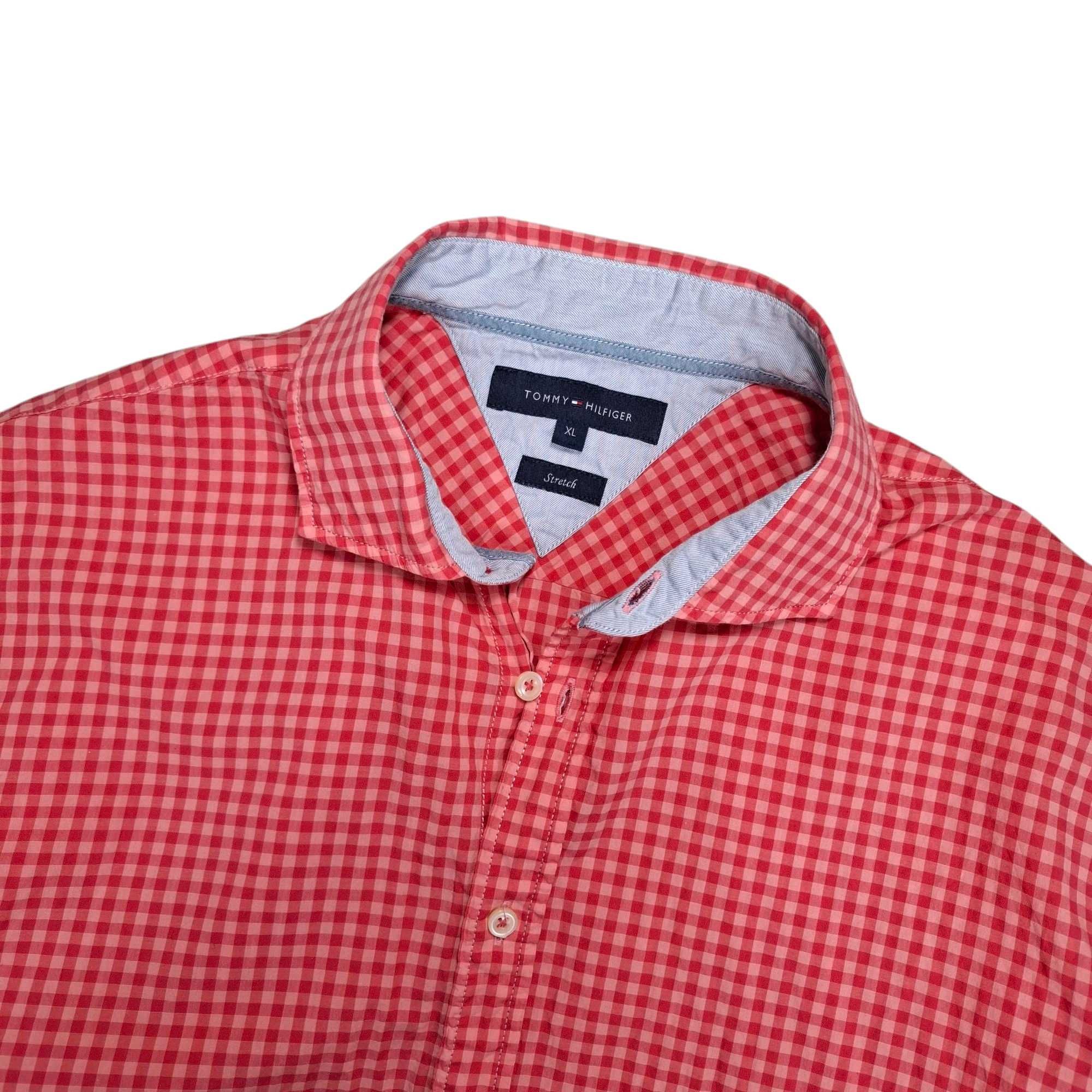 Tommy Hilfiger Stretch XL koszula w kratę męska bawełna kratka TH