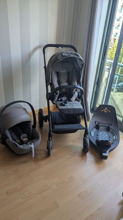 Conjunto carrinho Cybex BALIOS S, ovinho e base isofix