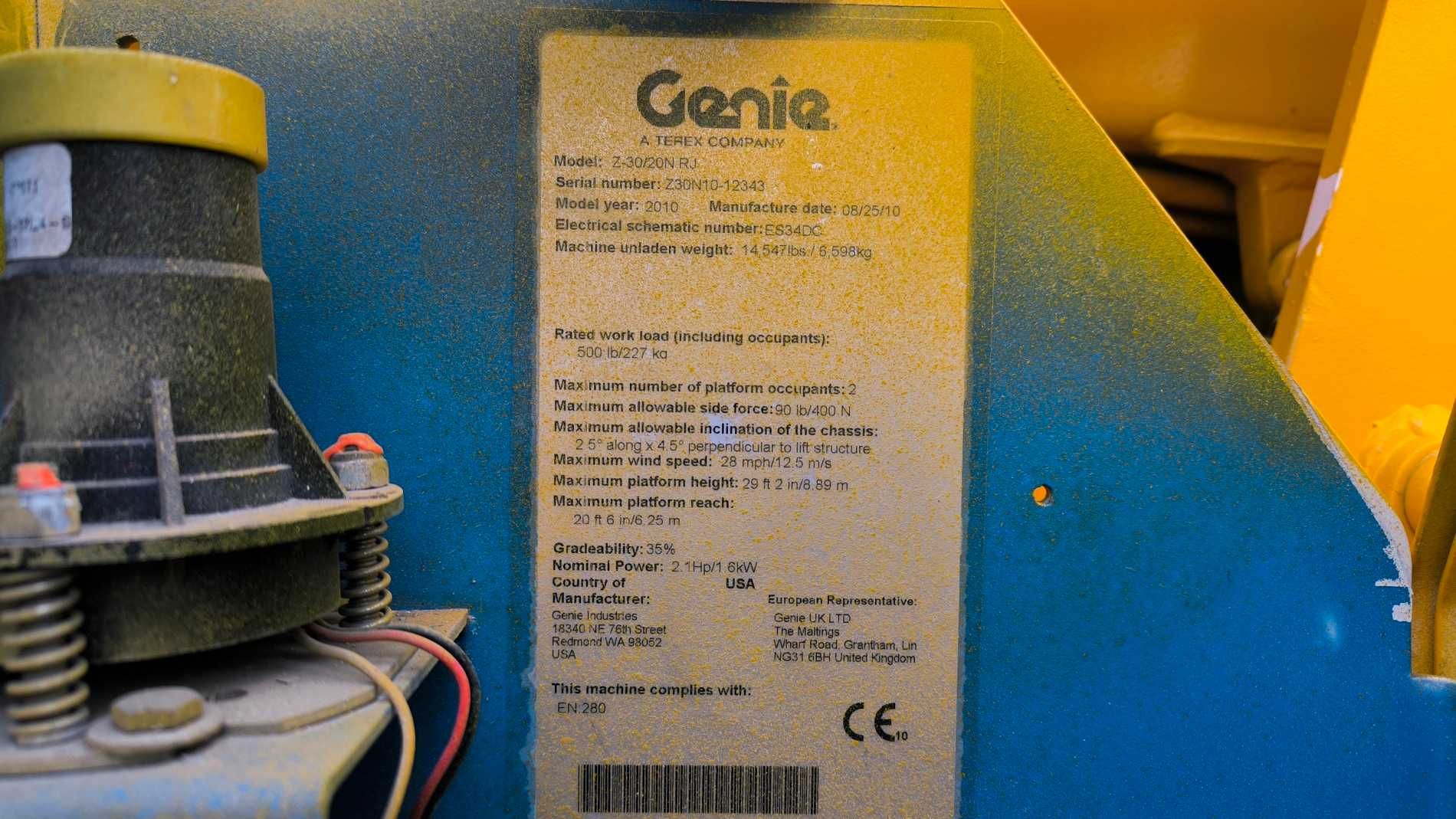 Podnośnik koszowy Genie Z 30/20 N RJ rok 2010 cena 44900 netto