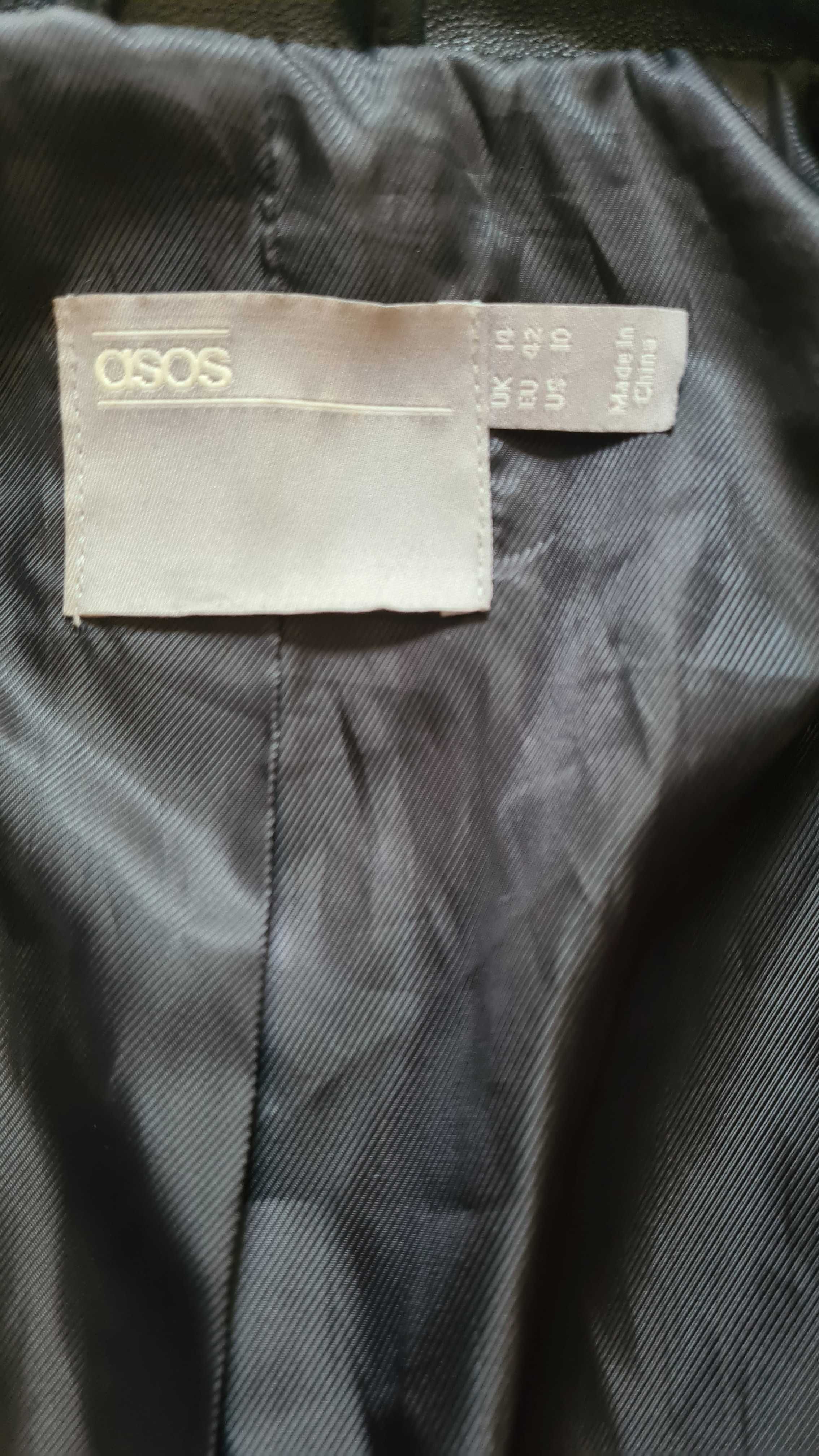 Кожаный пиджак френч плащ оверсайз asos косуха