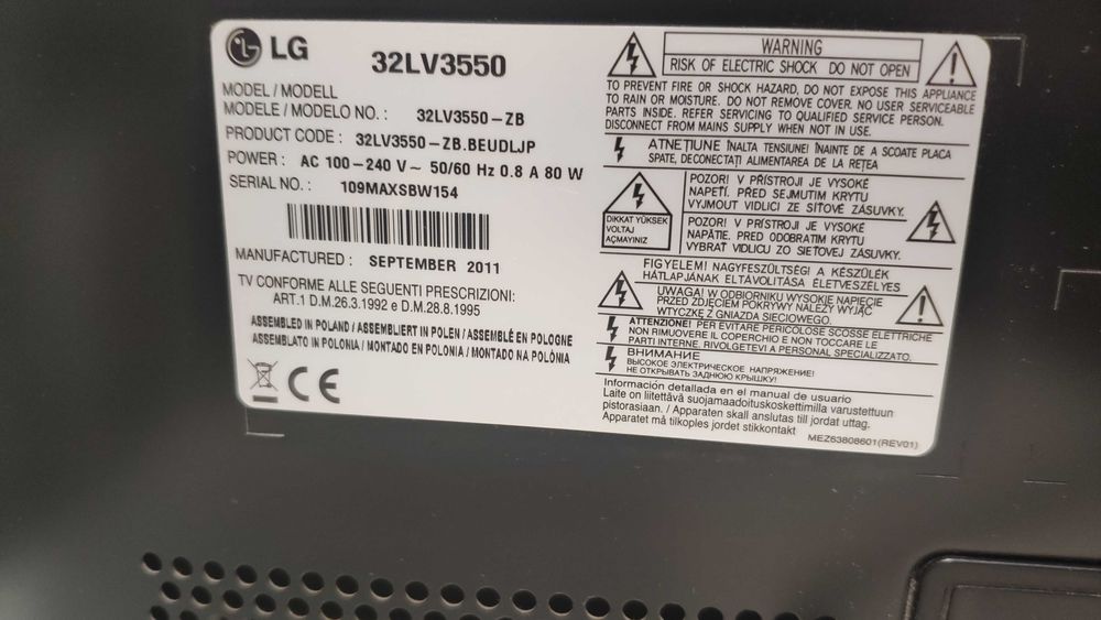 Tv LG 32LV3550 FullHD 100Hz