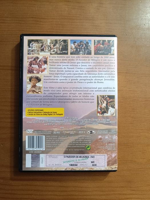 DVD do filme "O Fazedor de Milagres" (portes grátis)