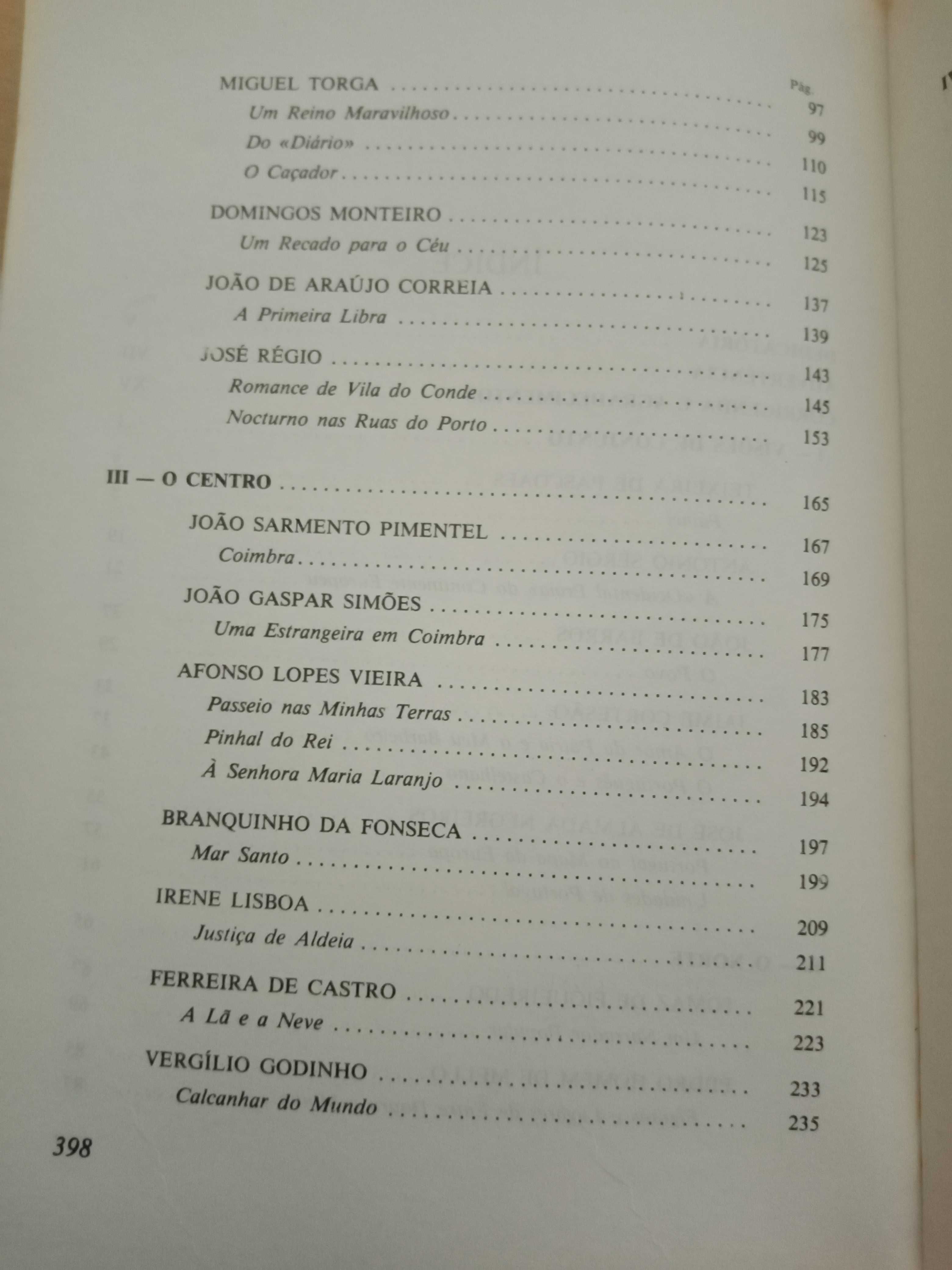 Antologia de textos de escritores do século XX, seleção David Ferreira