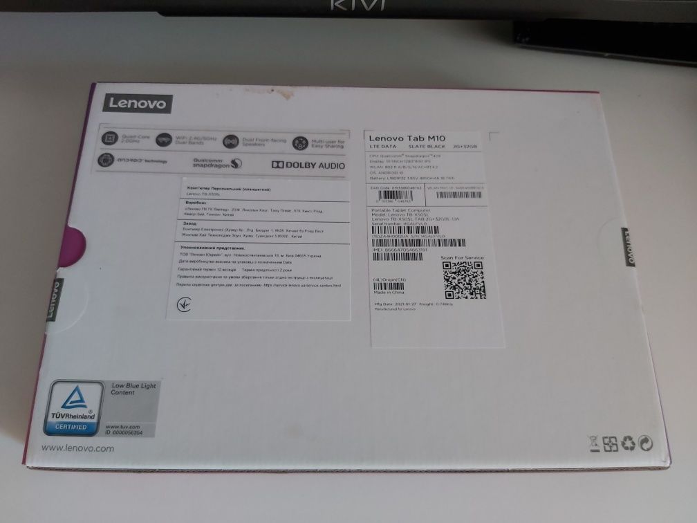 Планшет Lenovo M10 (x505l) 10 дюймів, сім карта