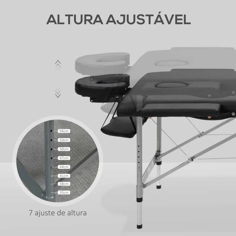 Marquesa Dobrável Mesa de Massagem Portátil c7 Posições 186x71x62-83cm