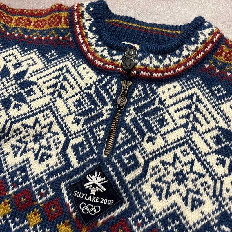 Vintage Wełniany Sweter Norweski Dale Of Norway Knit Sweater Damski