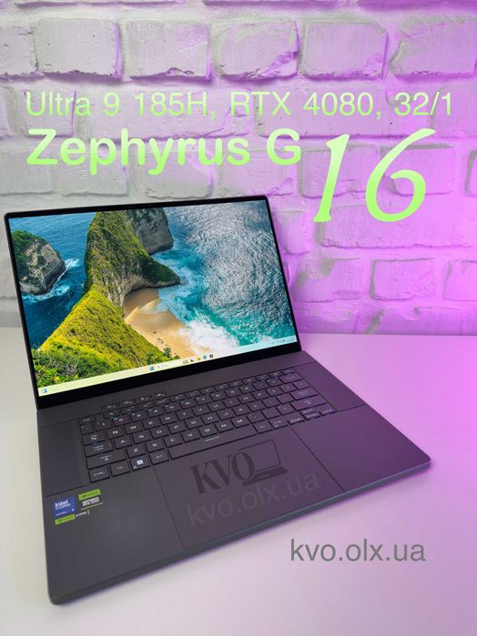 Zephyrus G16 OLED 3K 240HZ, RTX 4080, Ultra 9 185H, 32GB RAM, 1TB