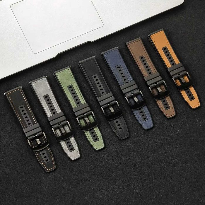 Pasek do męskiego damskiego zegarka 22 mm czarny guma i silicon
