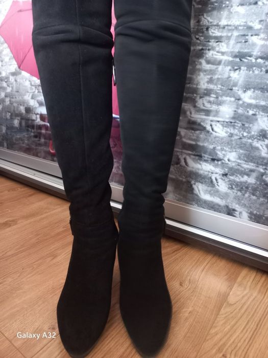 Чобітки ботфорди замшеві європейки 200грн.