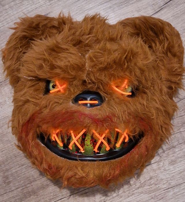Halloween maska straszny niedźwiedź-LED