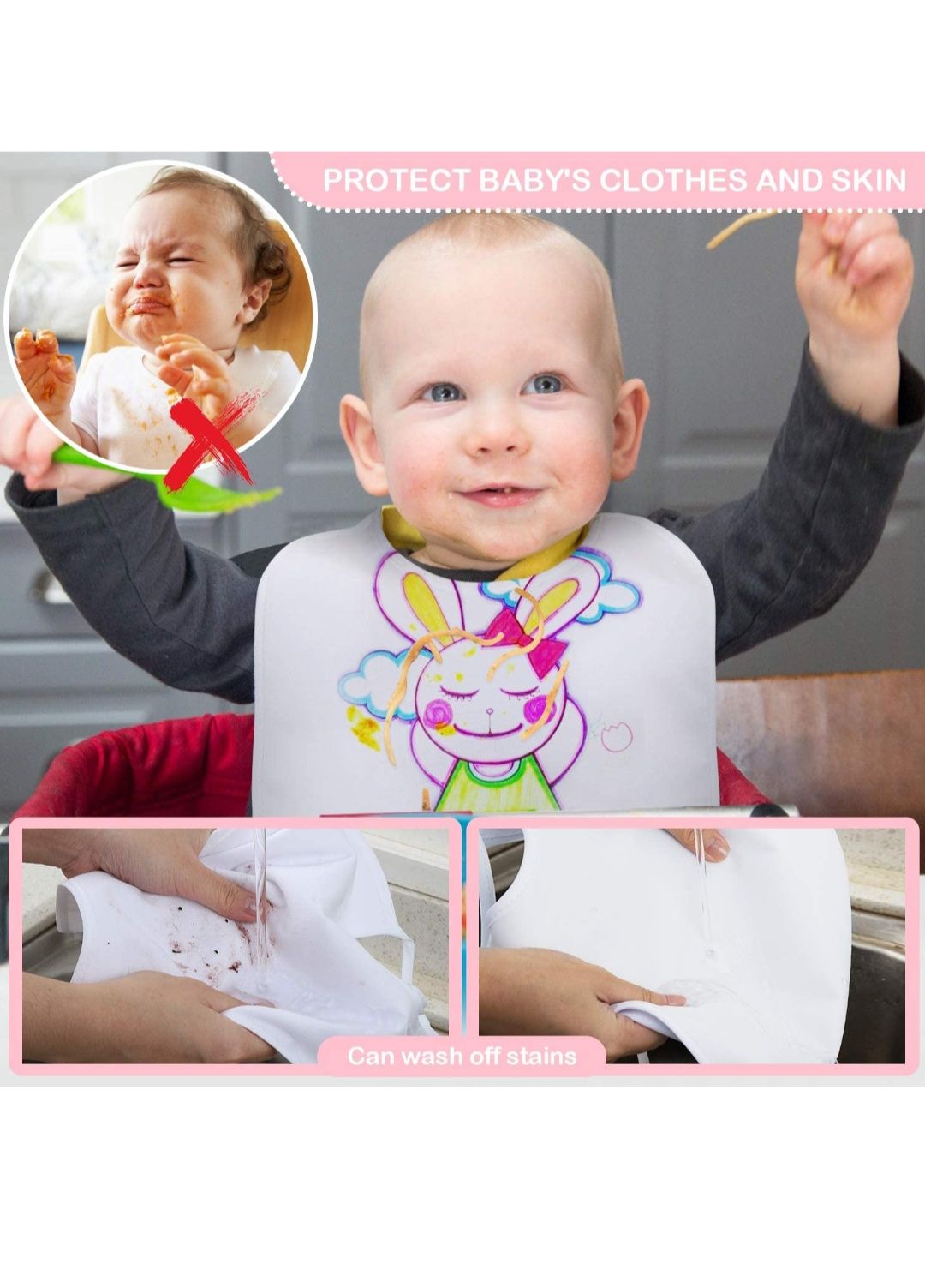 Śliniaki do rysowania 12 szt. DIY BIBS Lenbest